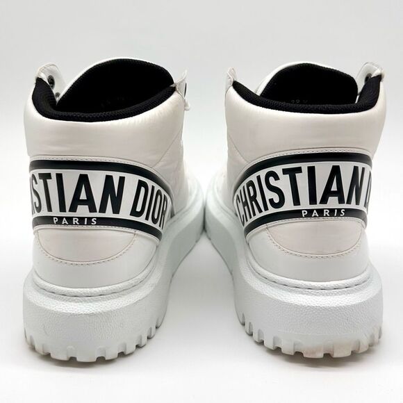 DIOR D-Player 'Quilted Nylon Hight Top Sneakers White Women’s Boots EU39.5 US9.5 - Picture 7 of 11